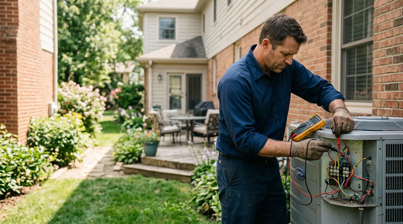 HVAC technician working near Caroline, WI
